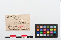 Etiketten zu Eisengriffangelmesser (NHMW-PRAE-024283)